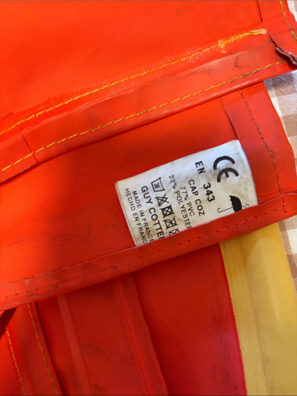 Guy Cotten Yellow & Red Waterproof Work Jacket. See measurements for size. - Picture 4 of 6